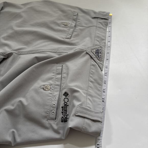 Columbia PFG Shorts Mens 34 Gray 10" Hiking Outdoors Performance‎ - Picture 8 of 9